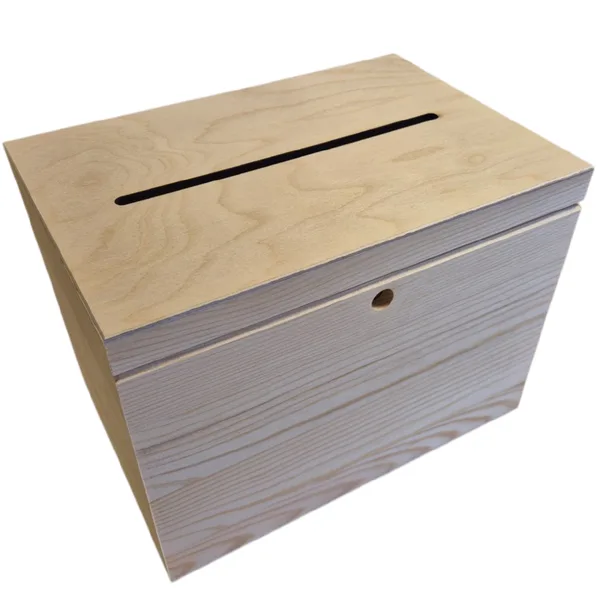 Enveloppe kist Laag grenen hout
