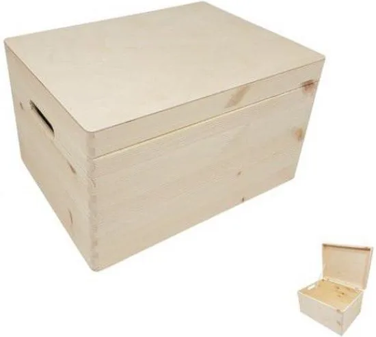 Playwood Grenen Opbergkist met Klepdeksel (40x30x23cm)