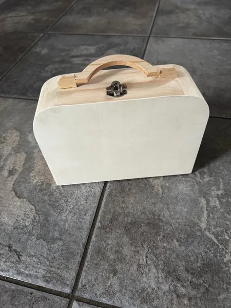 Houten koffer 21 cm