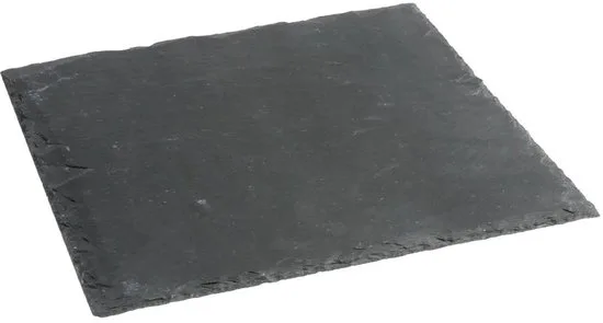 Secret de Gourmet Serveerplankje voor hapjes/fingerfood - 25 x 25 cm - Leisteen - borrelplank - tapa