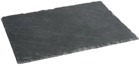 Secret de Gourmet Serveerplankje voor hapjes/fingerfood - 24 x 32 cm - Leisteen - borrelplank - tapa