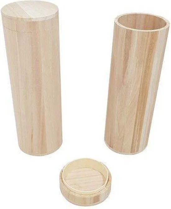 Houten wijnkoker rond