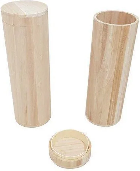 Houten wijnkoker rond