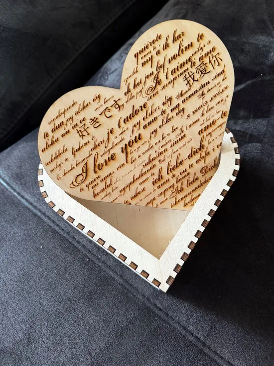 Houten kistje - hartje