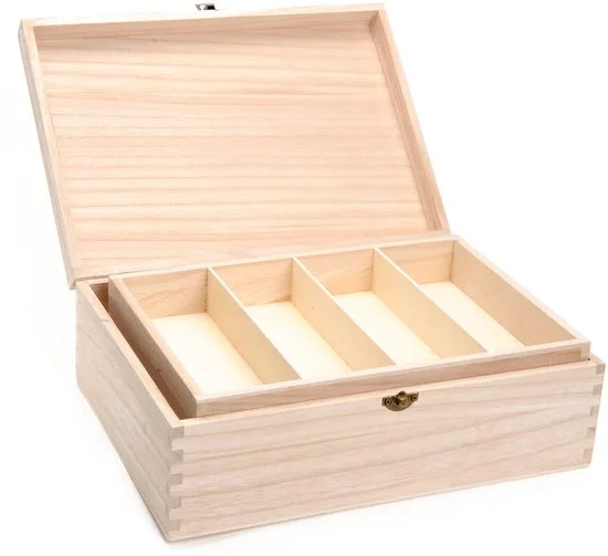Houten naaikist 31,5cm x 22,5cm x 11cm
