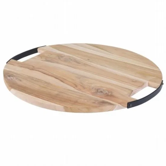 Ronde borrelplank met handvat 40 cm